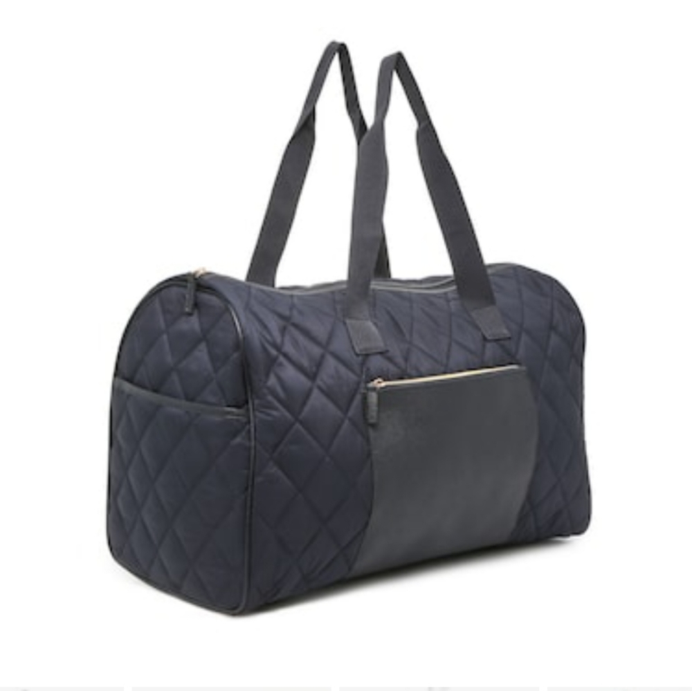 DSW Quilted Navy Weekender Bag
